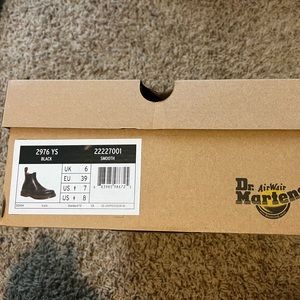 Brand new Dr. Martens 2976 YS Black smooth leather